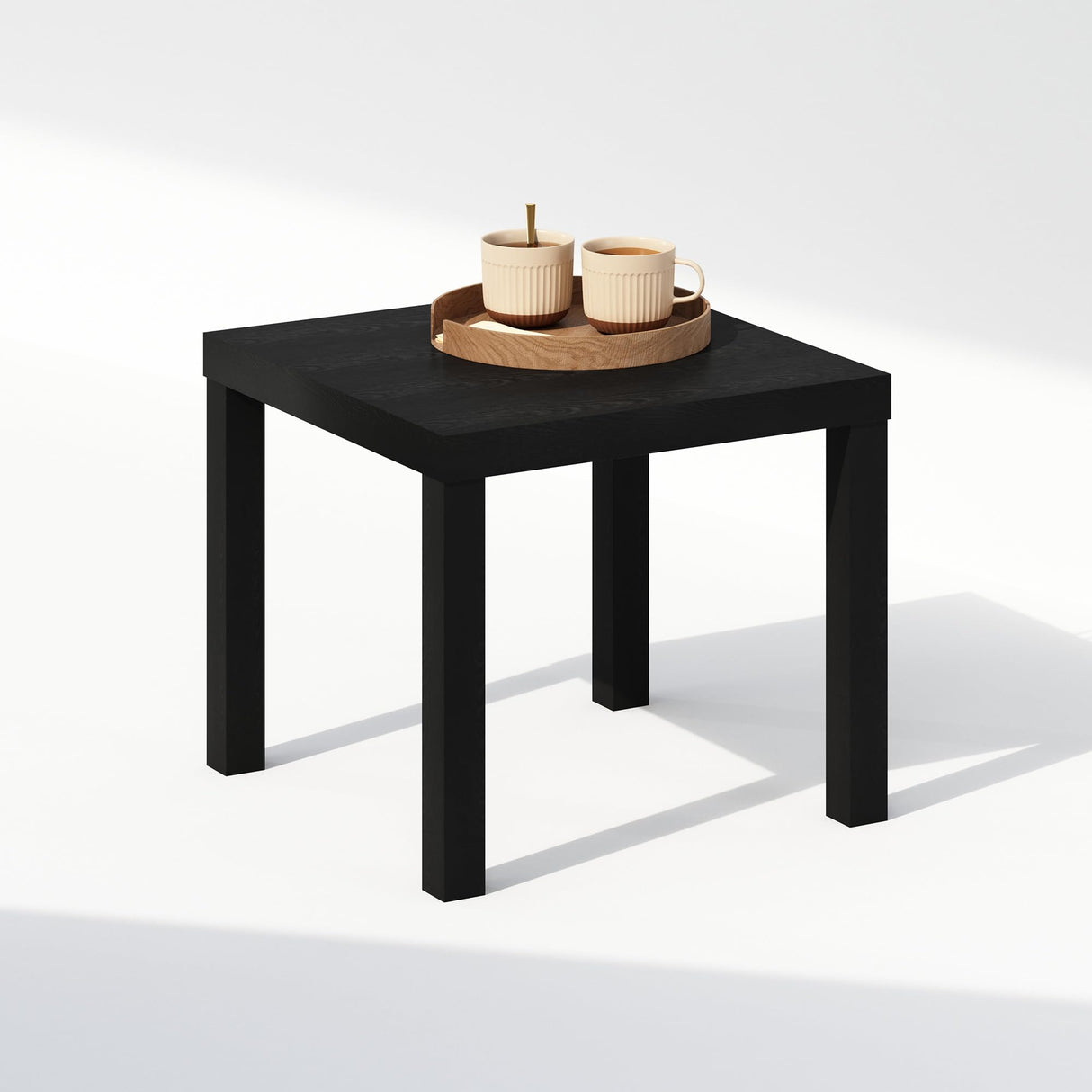 Furinno Simple Square Coffee Table, Side Table, Black Furinno