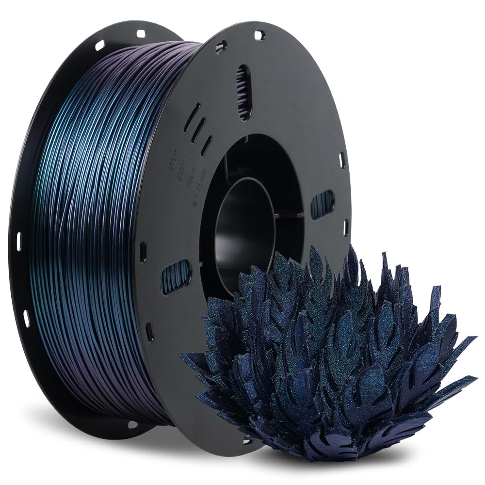 VOXELAB Chameleon HS PLA Filament 1.75mm+/- 0.02mm, Color Changeable Rapid PLA 3D Printer Filament, Max 500mm/s High Speed Printing, Changing Colors Filament 1kg Spool (2.2lbs),Burnt Titanium Voxelab