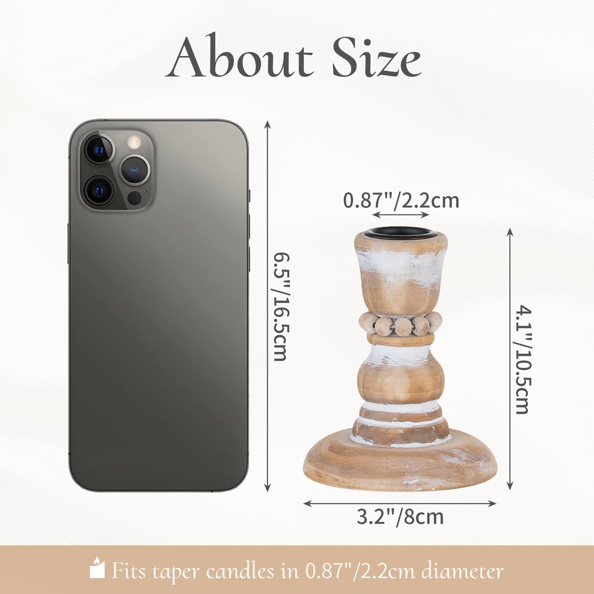 Inweder Wooden Candlestick Holders Rustic: Farmhouse Wood Taper Candle Holders Boho Candle Sticks Holder Decor for Home Dinning Table Mantle Party Holiday Christmas Wedding Set of 2 Inweder