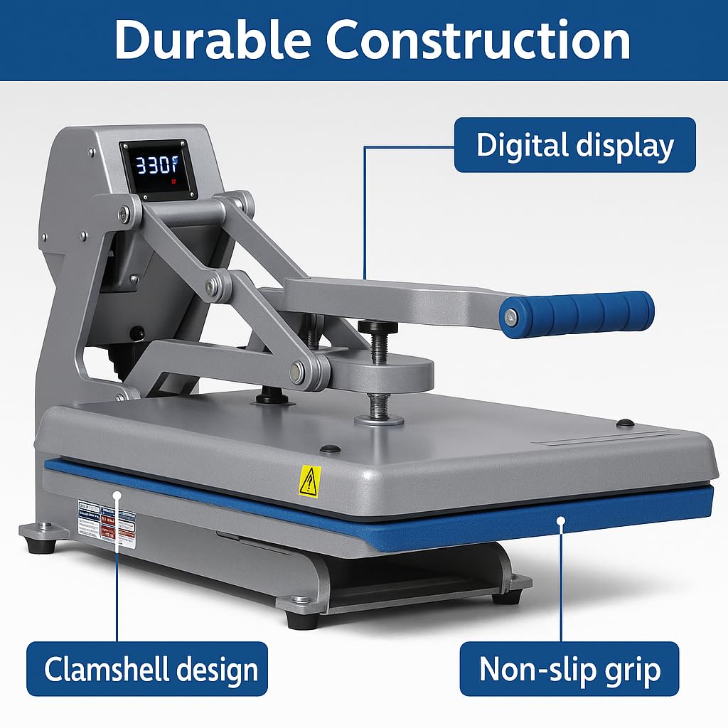 Stahls' Hotronix Auto Clam Heat Press 16"x16" - 110V: Professional Grade for Perfect Transfers Every Time. Experience Efficiency and Professional Results, Elevating Your Creations to The Next Level. Stahls'