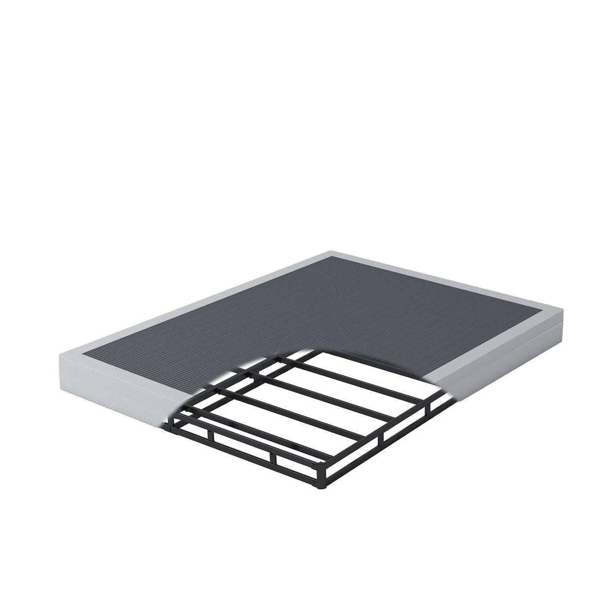 Seiugaga King Box Spring 6 Inch - Heavy Duty Box Spring Mattress Foundation Metal Bed Base with Fabric Cover, Noise Free Easy Assembly Non Slip/Non-Slip/Easy Assembly Seiugaga