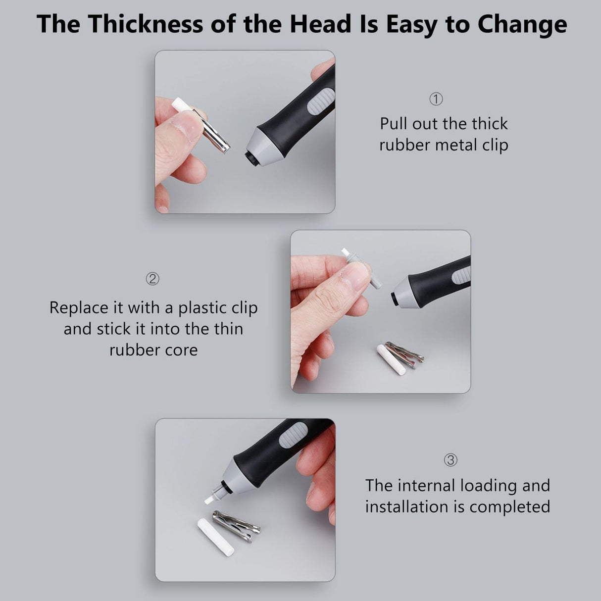 Electric Eraser Kit Automatic Pencil Eraser Battery Operated with 20 Eraser Refills Detailer Tool for Artists Sketching Pencils/Drafting Pencil/Graphite(Black) Walfront