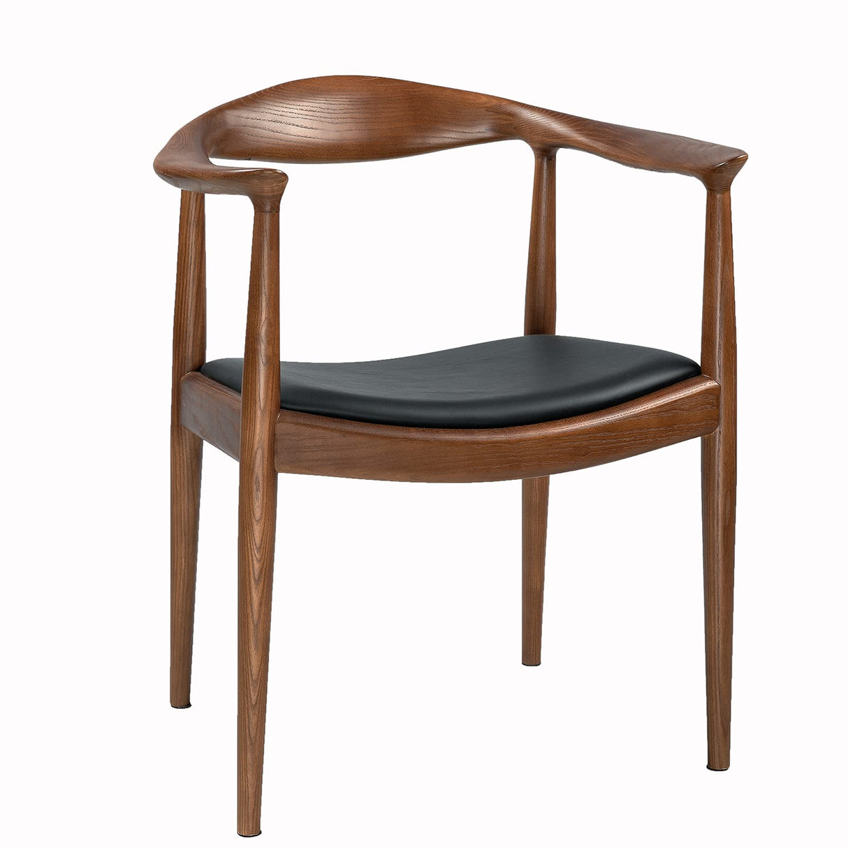 Forsho Kennedy Armchair Upholstered Dining Chair, Presidential Mid-Century Modern Accent Chair in Walnut Forsho