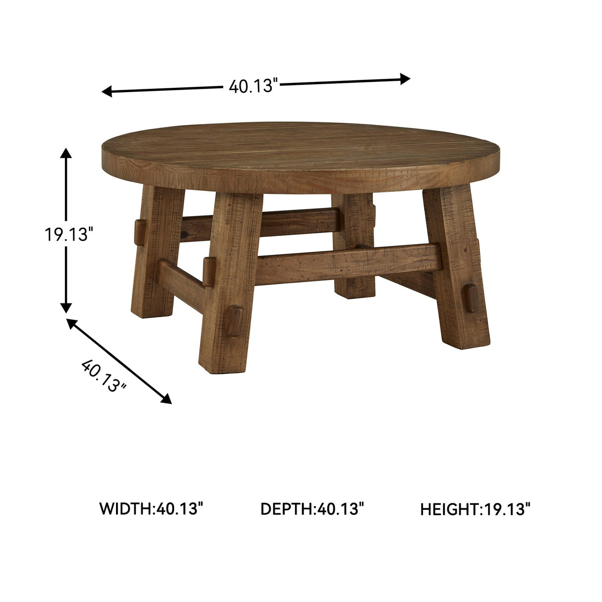 Signature Design by Ashley Mackifeld Round Coffee Table, Warm Brown Signature Design by Ashley