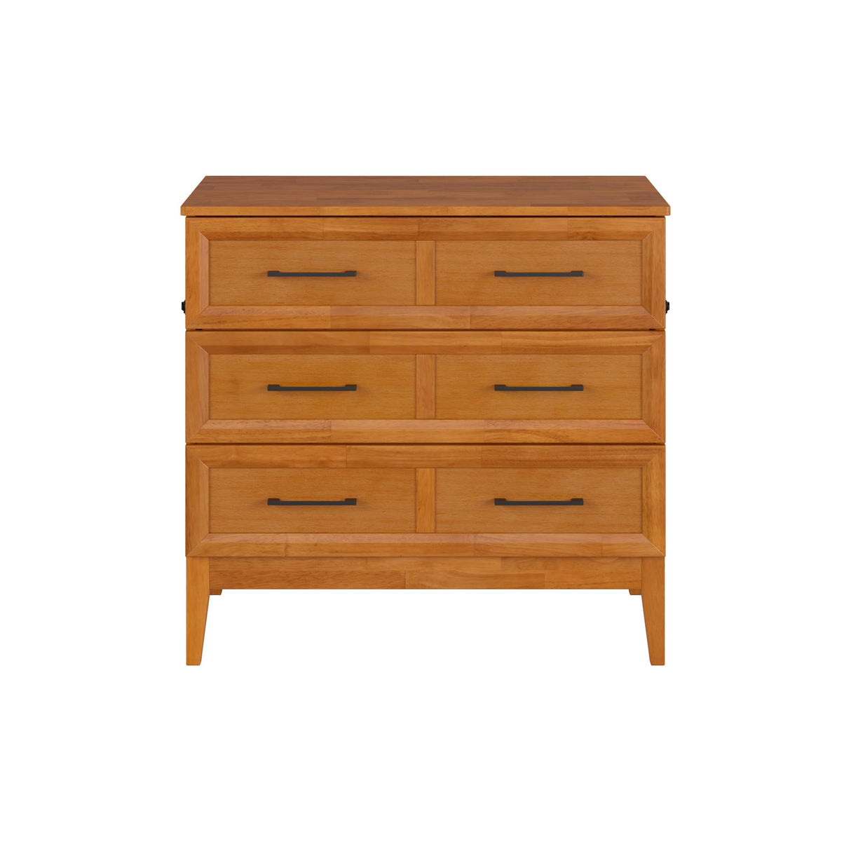 AFI, Santa Fe Twin Murphy Bed Chest with 6" Mattress & Built-in USB Charger, Light Toffee AFI