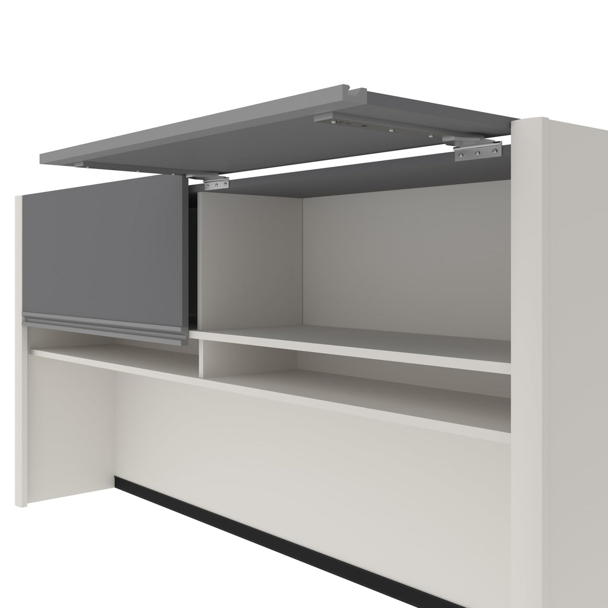 BESTAR Connexion U-Shaped Workstation with Two Oversized Pedestals, Slate/Sandstone Bestar