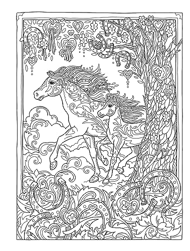 Creative Haven Dream Horses Coloring Book: Relax & Find Your True Colors (Adult Coloring Books: Animals) Dover Publications