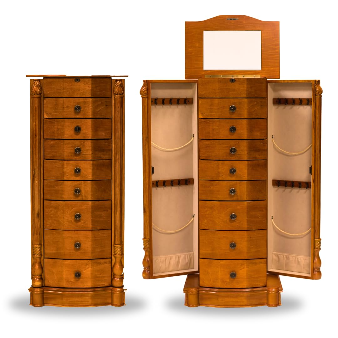 Alveare Home Louisa Jewelry Armoire, Oak Alveare Home