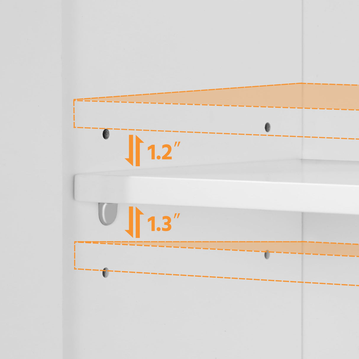 Yaheetech Over The Toilet Cabinet, Double Door Bathroom Storage Organizer, Toilet Rack with Inner Adjustable Shelf and Open Storage Shelf, White Yaheetech