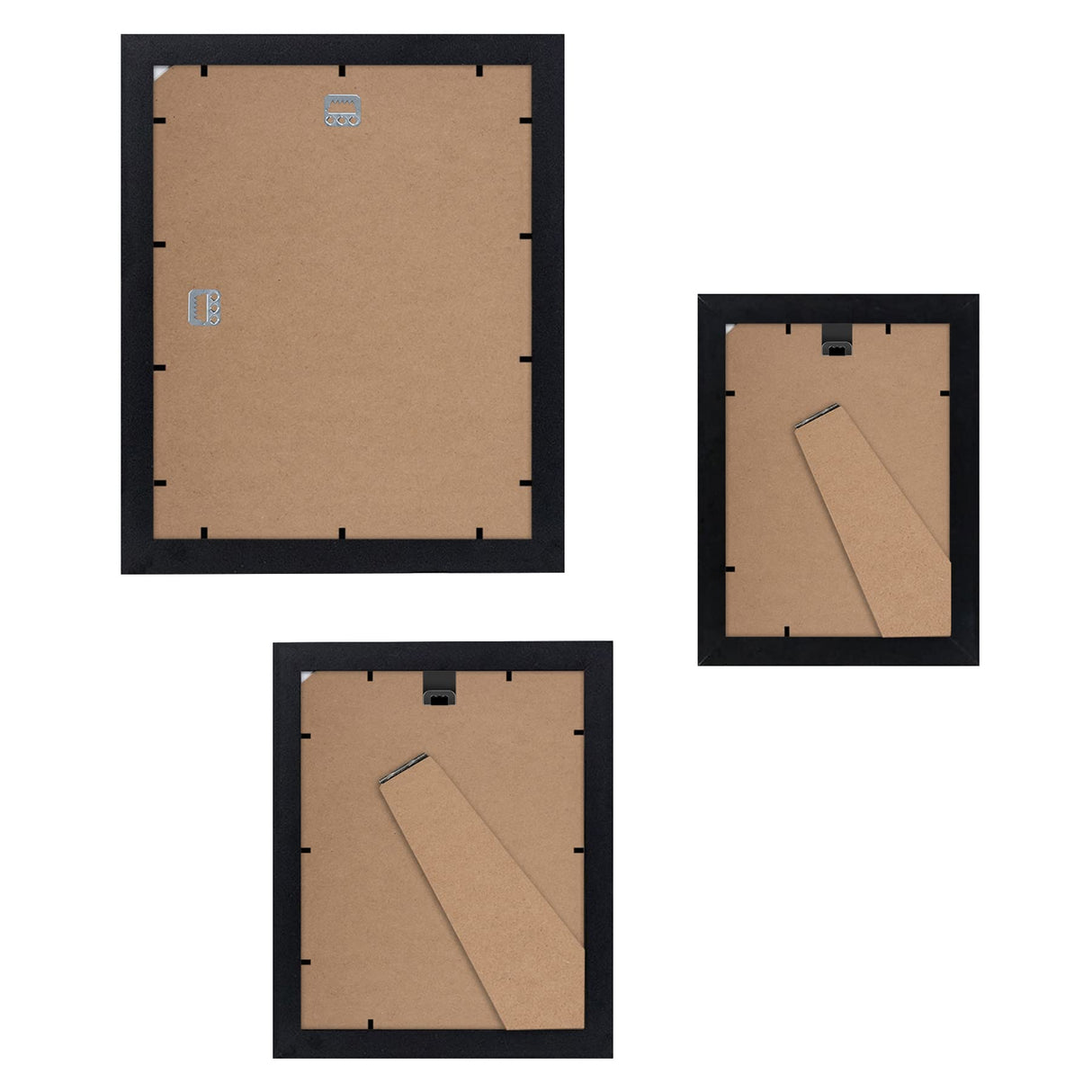 Americanflat 7 Pack Black Gallery Wall Frame Set - Includes One 11x14 Frame, Two 8x10 Frames, and Four 5x7 Frames - Picture Frames Collage Wall Decor with Shatter Resistant Glass and Hanging Hardware Americanflat