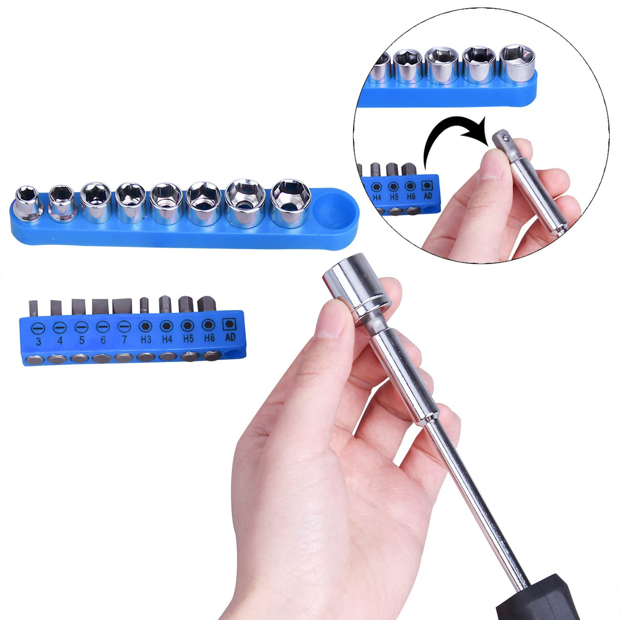 CARTMAN 148Piece Tool Set General Household Hand Tool Kit with Plastic Toolbox Storage Case Blue CARTMAN