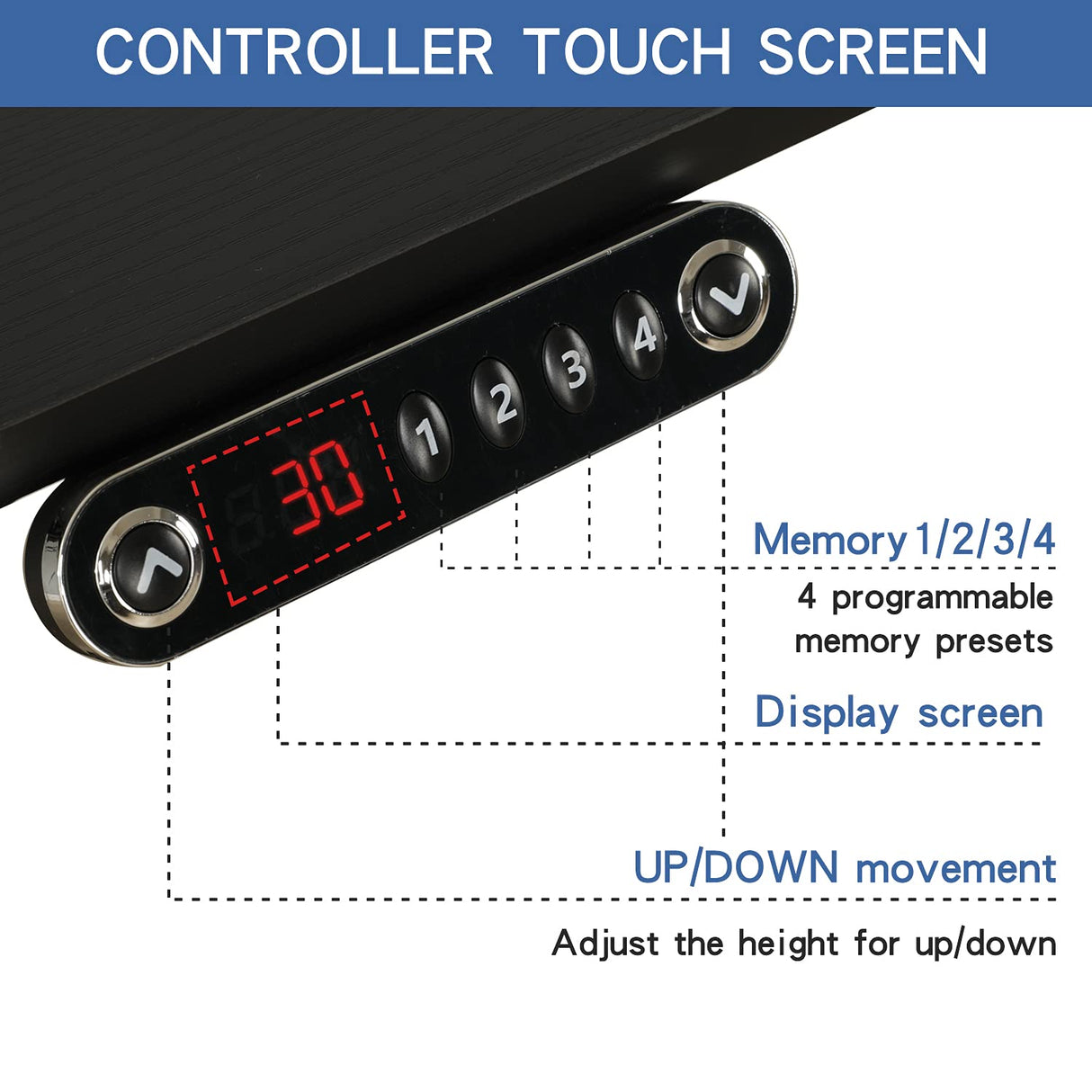 bilbil L-Shaped Electric Height Adjustable Standing Desk 59 Inches, Stand Up Rising Table for Home Office with Splice Board, Black Frame and Top bilbil