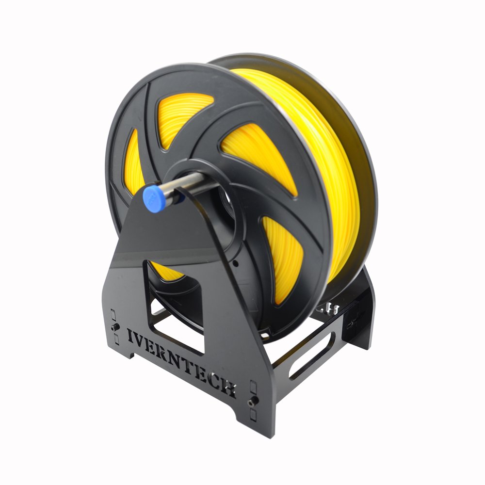 Iverntech 1 Spool Acrylic 3D Printer Filament Holder Mount Rack for PLA, ABS, Wood, TPU, Nylon, Flexible Materials Iverntech