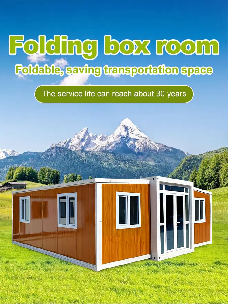 20ft 30ft Prefab Luxury House Prefab Modular Cabin Folding Container Home Comfort & Enough Space for Offices, Lodging,Medical Stations, Hotel and Holiday Villa Generic