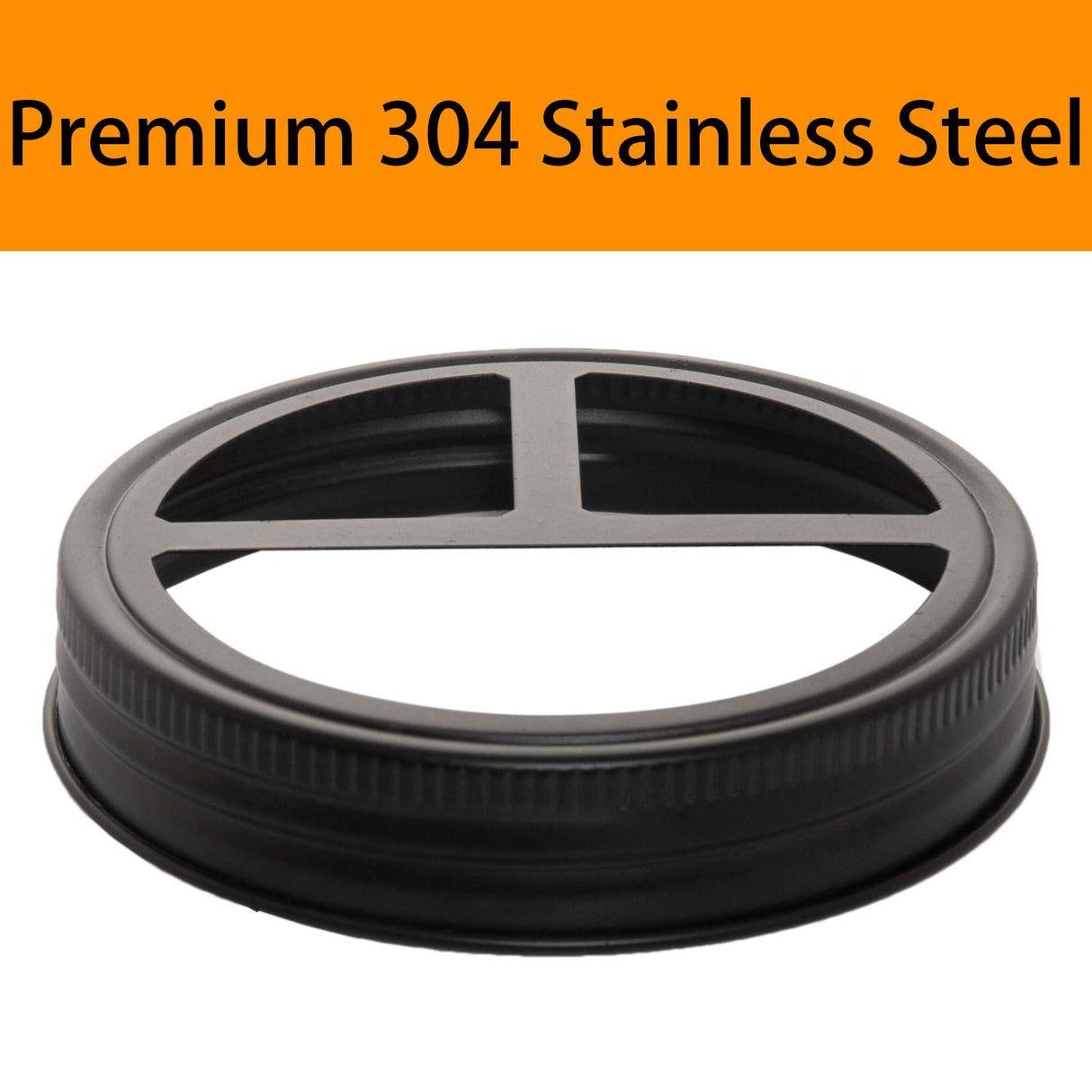 Plomkeest 16 oz Mason jar Toothbrush Holder Rust Proof 304 Stainless Steel Rustic Farmhouse Decor Bathroom Accessories(Black) Plomkeest