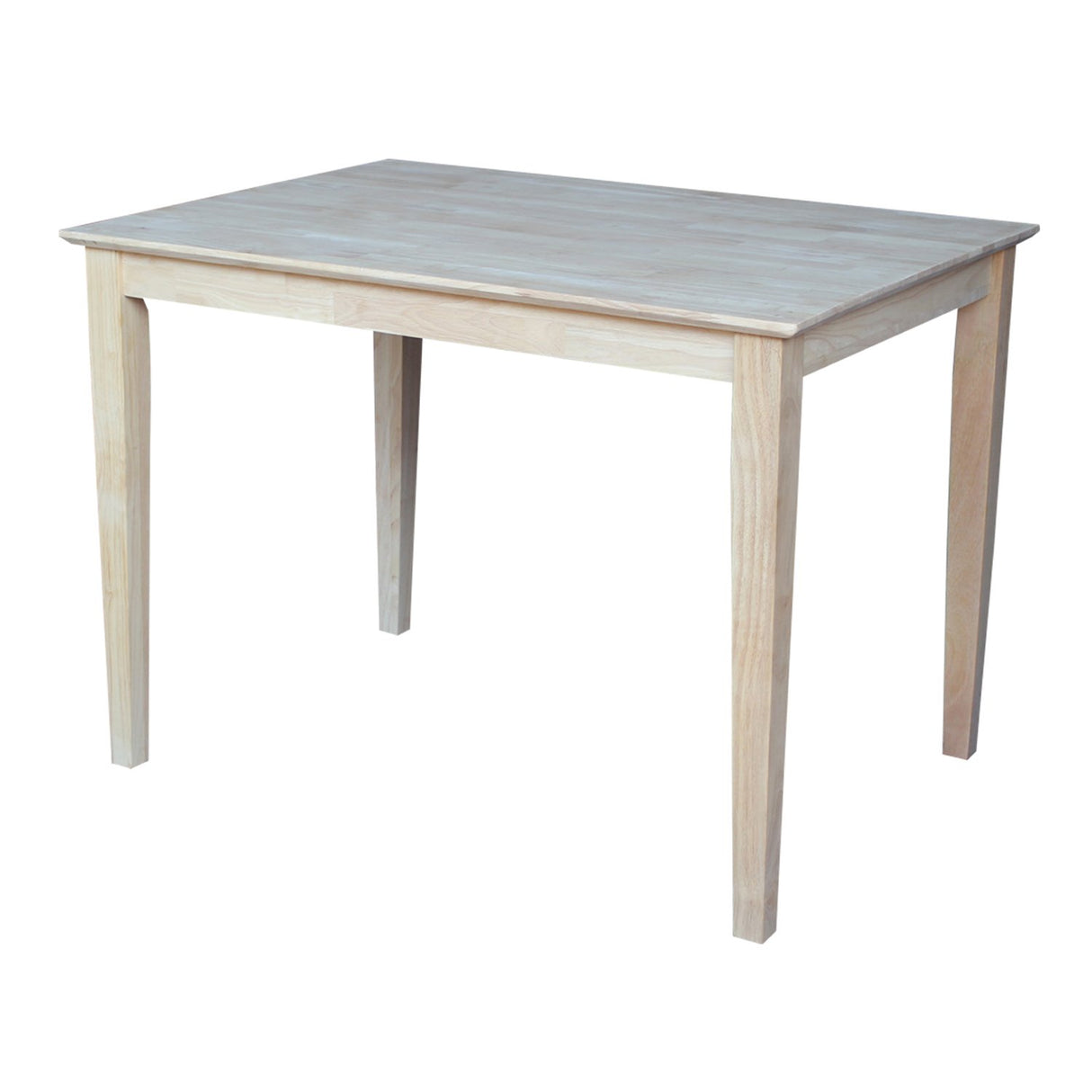 International Concepts Solid Wood Top Table with Shaker Legs, Standard Height IC International Concepts