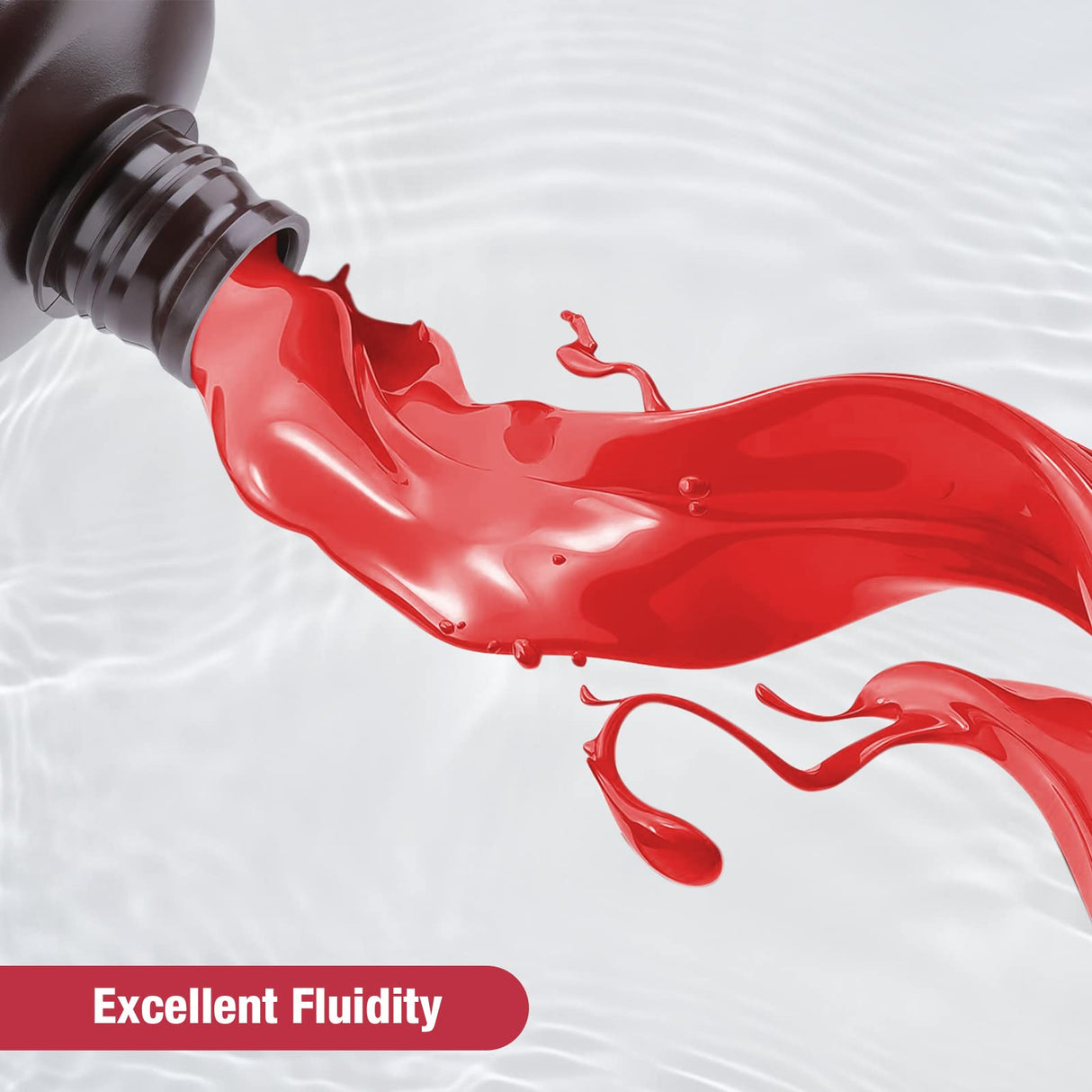 ELEGOO Water Washable 3D Printer Resin, 405nm Rapid UV Curing Standard Photopolymer Resin, Easy to Clean, High Precision 3D Water Wash Resin for LCD/MSLA/DLP 3D Printer Printing, Clear Red 1000G Deeplee