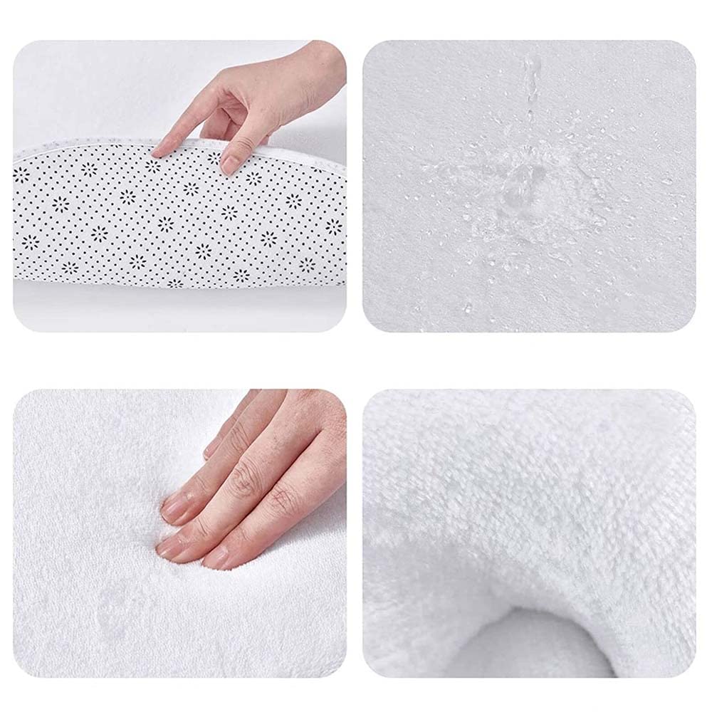 ZMvise Sublimation Blanks Door Mats 23.6 Inch Round Polyester Heat Transfer Welcome Mat Non Slip Mats for Home Bedroom Bathroom Decoration Set of 4 ZMvise