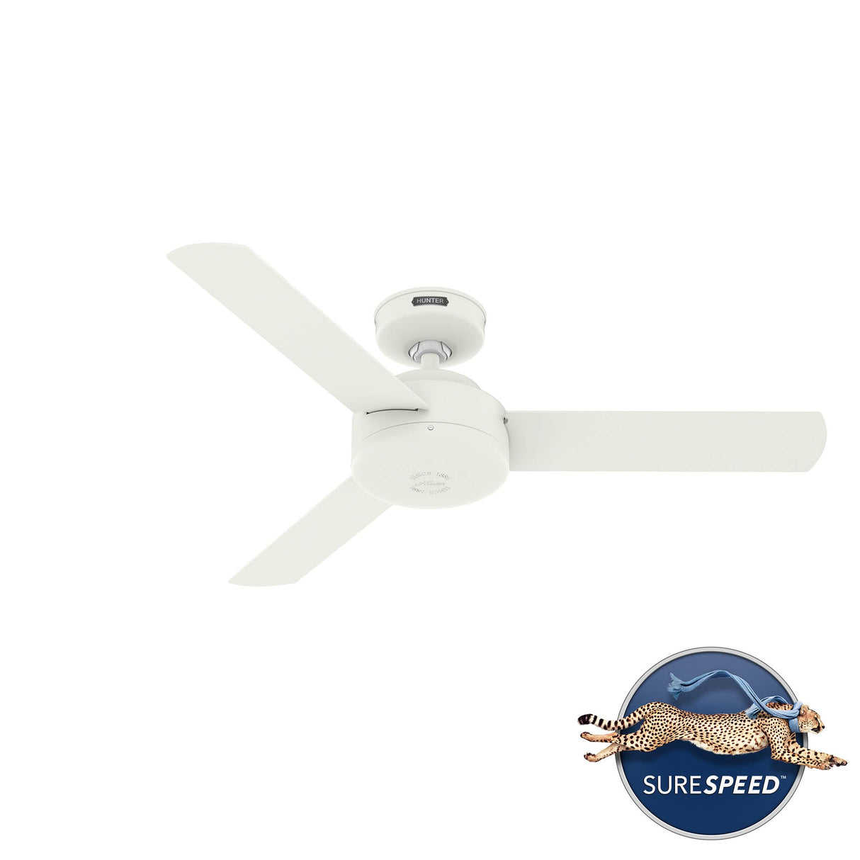 Hunter Fan Company 51848 Presto Ceiling Fan, Matte White, 10.09x44x44 Hunter