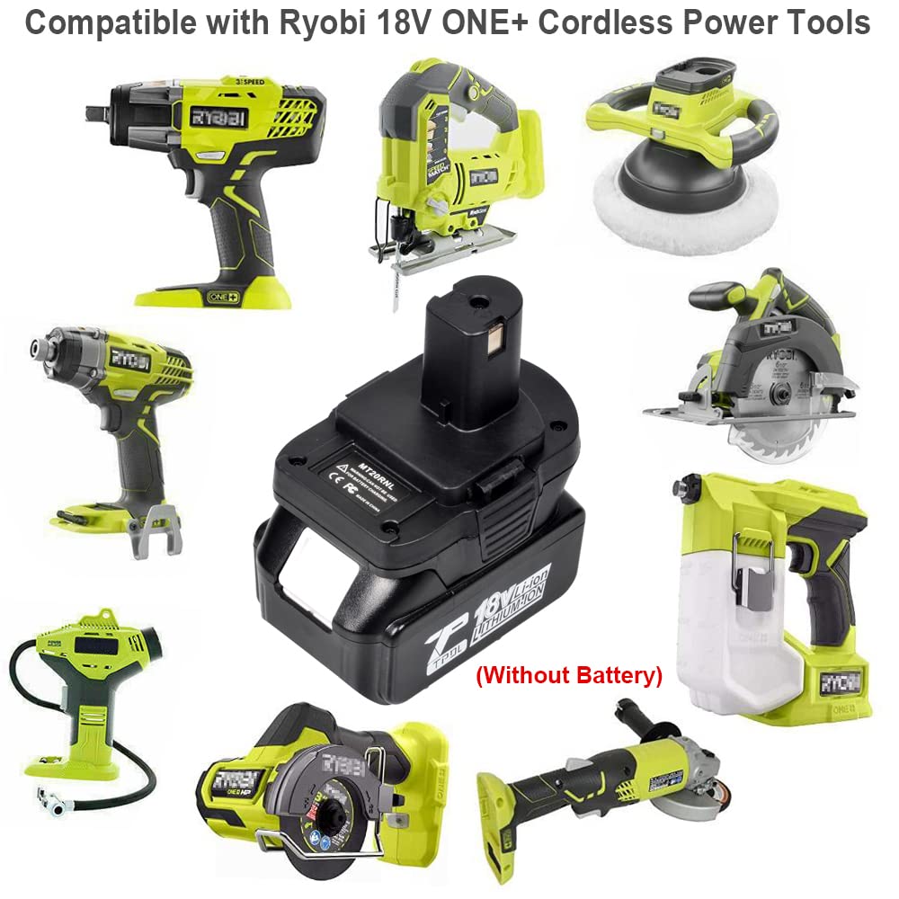 QINIZX Battery Adapter for Makita 18V Lithium Battery to Ryobi 18V One+ Lithium-Ion Cordless Tool, Convert Makita 18V Battery BL1860B BL1850B BL1840 BL1830B BL1815 to Ryobi 18V Battery P102 P108 QINIZX