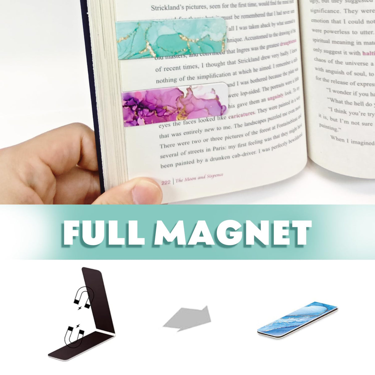 30 Pieces Bookmark, Magnetic Bookmarks for Book Lovers Women Men, Bookmarks Bulk for Reading Lovers, Magnet Bookmark Clips for Teachers Students MAJUNEY