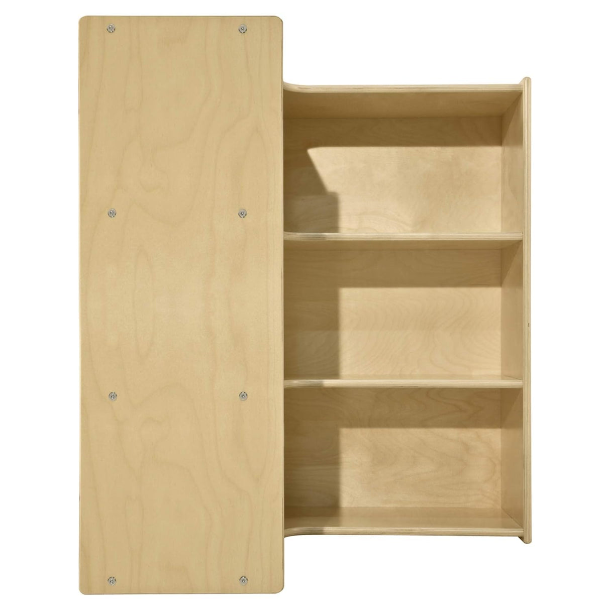 Contender Kids Bookshelf and Storage Montessori Shelf, Curved Corner Cabinet, Toy Rack Organizer for Kids, Toddler Room Shelves, in Preschool, Daycare, Homeschool Contender