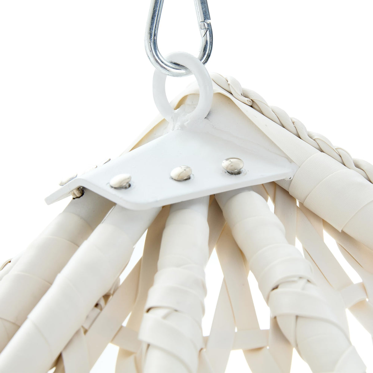 Hanging Egg Chair with Stand & Cushions, Outdoor and Indoor Hammock Rattan Swing Chair 350 lbs Capacity with Aluminum Steel Frame for Patio, Balcony, Backyard and Living Spaces (White) hohoedc