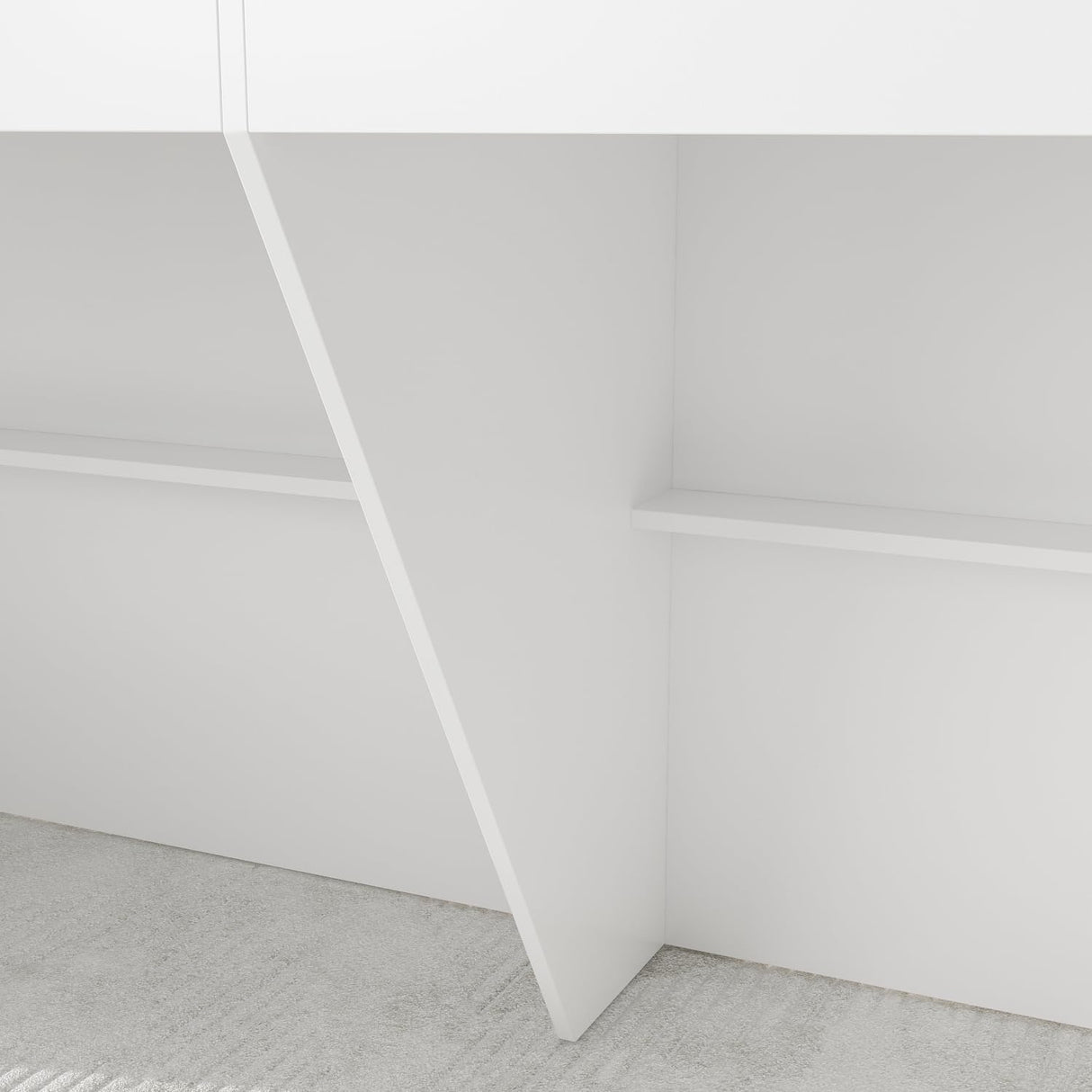 FAMAPY Reception Desk with Shelves, Modern Front Counter Table Checkout Retail Counter for Reception Room Lobby Shop, White and Black, 23.6”D x 86.6”W x 39.3”H FAMAPY