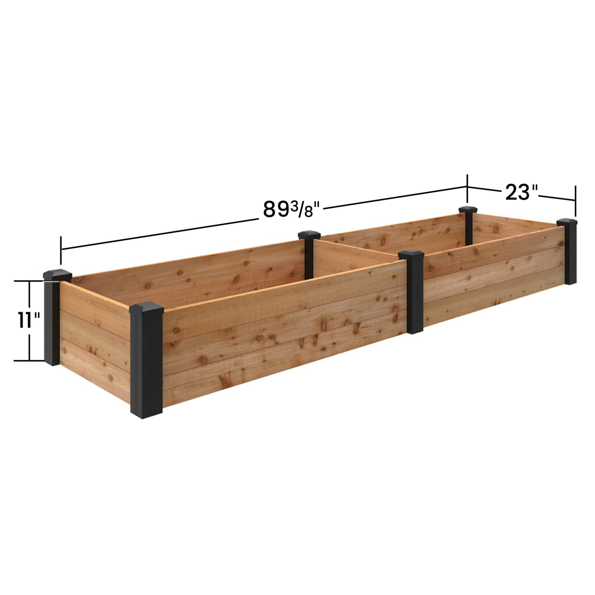Outdoor Essentials Haven 2 ft. x 8 ft. Natural Cedar Raised Garden Bed Outdoor Essentials