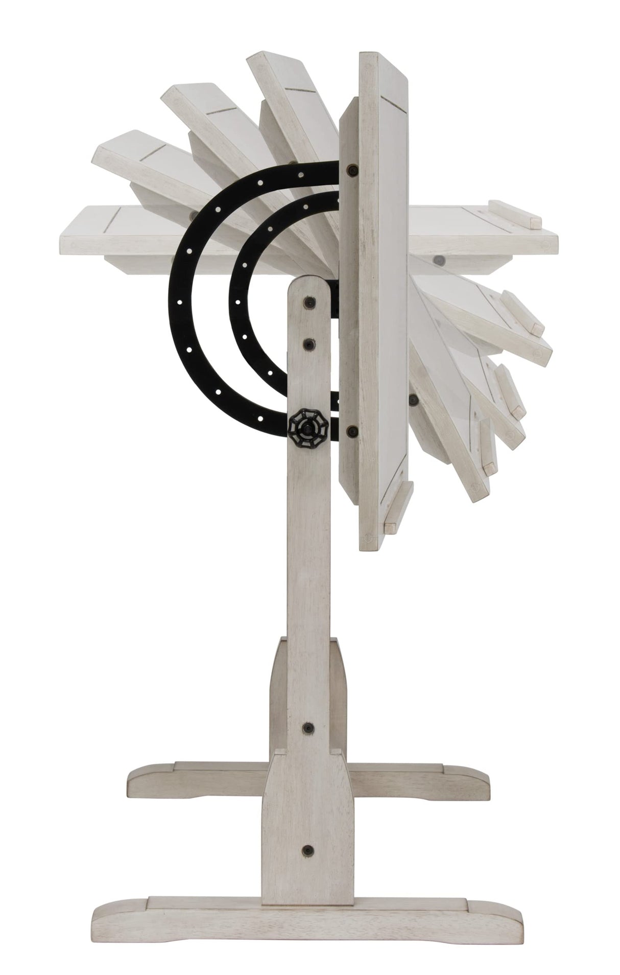 Studio Designs Vintage Drawing/Drafting Table with Pencil Ledge - 36" W x 24" D - Coastal Whitewash - Adjustable Tilting Top SD STUDIO DESIGNS