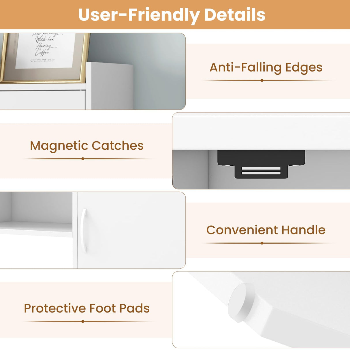 Giantex L Shaped Desk with Hutch, Corner Computer Desk with Storage Shelf & Cabinet, Laptop PC Table Gaming Desk Workstation, Modern Executive Study Writing Desk for Home Office, Bedroom, White Giantex