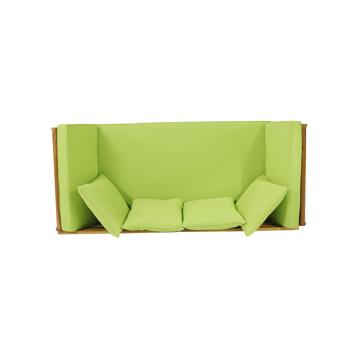 Christopher Knight Home Serene Outdoor Expandable Daybed with Cushions - Acacia Wood - Teak/Light Green/Khaki Christopher Knight Home