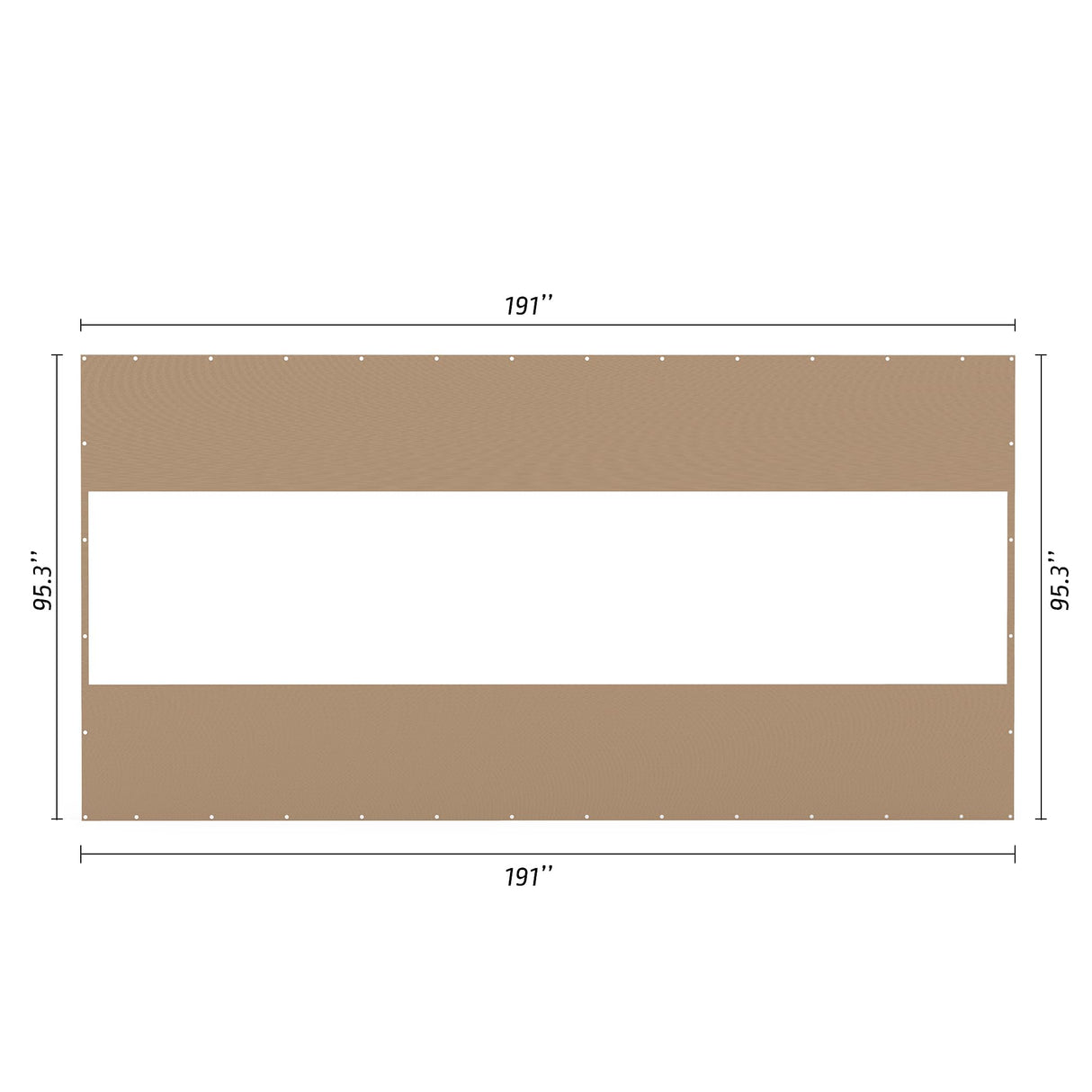 Domi Outdoor Clear Panel Curtain, 18 Oz Vinyl Curtains Weatherproof with Rustproof Grommets, Transparent Heavy Duty PVC Tarp Cover for Gazebo, Pergola, Patio Winter Protection(8'H x 16'W, Brown) domi outdoor living