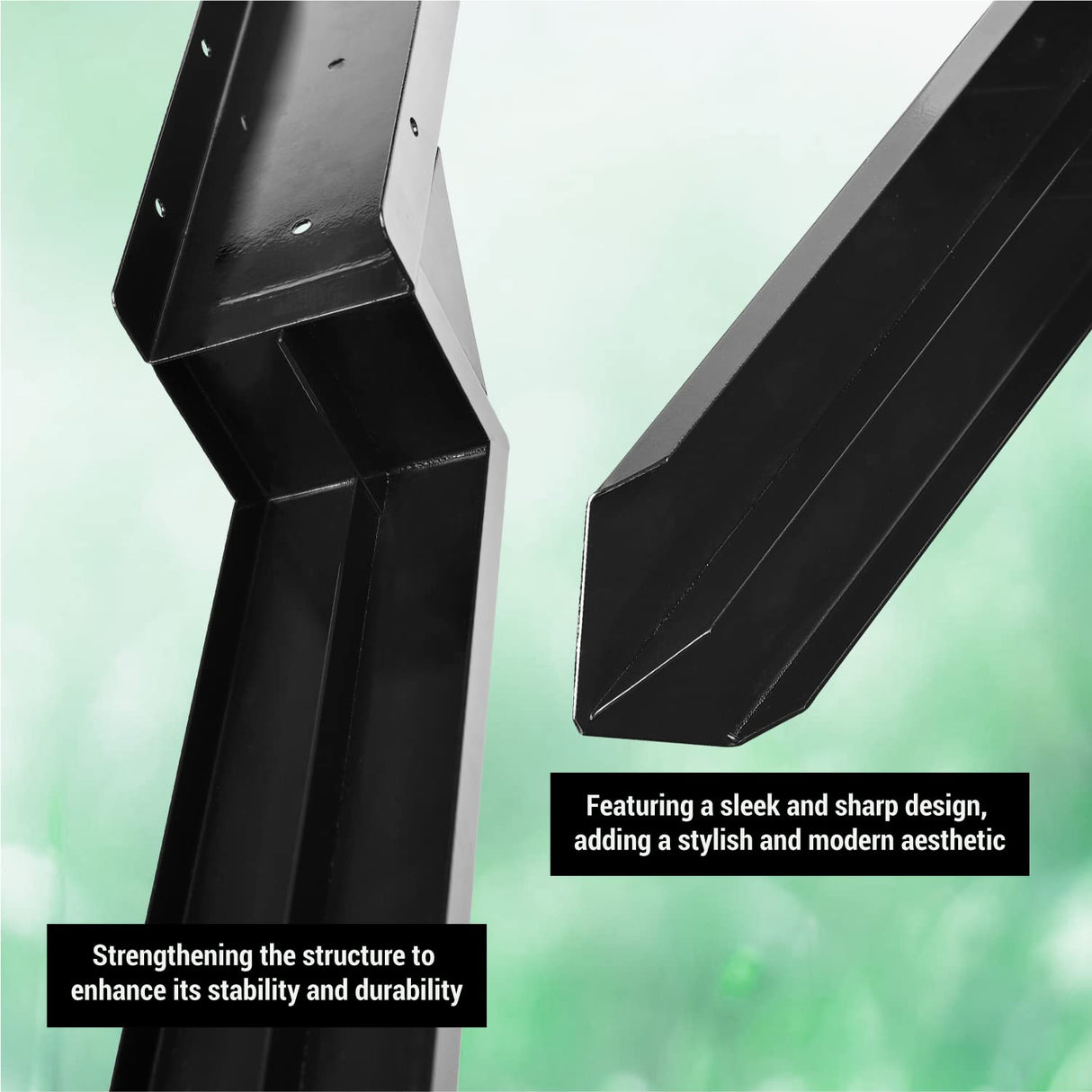 WIMART Fence Post Repair Kit 4''x4'', Heavy Duty Steel Fence Post Anchor Ground Spike 4''x4'' for Wooden Fence Post Repair, Wooden Fence Base WIMART