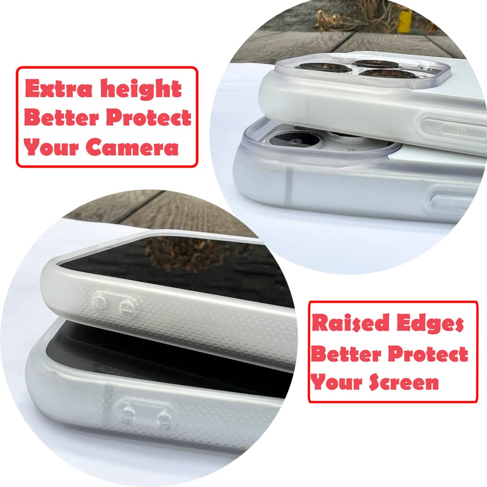 JUSTRY 10PCS Sublimation Blanks Phone Case Bulk Covers Compatible with iPhone 14 Pro Max,6.7-Inch,Easy to Sublimate DIY Customized 2 in 1 2D Soft Rubber Printable Cover with Inserts Matte Clear JUSTRY