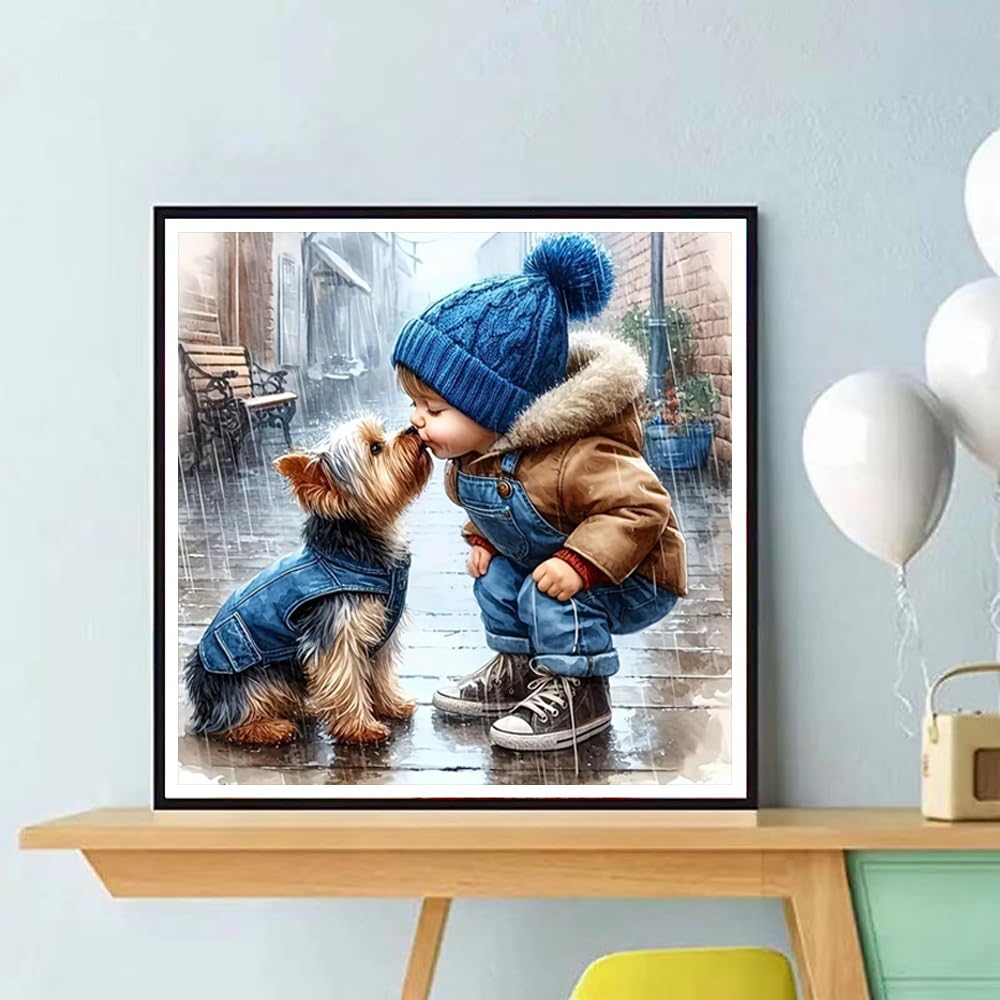 ZQEATRY 5D Diamond Painting Kits for Adults-Animal Dog Diamond Art Kits,DIY Full Round Drill Gem Art Crafts for Adults,Home Wall Decor 11.8x11.8inch ZQEATRY