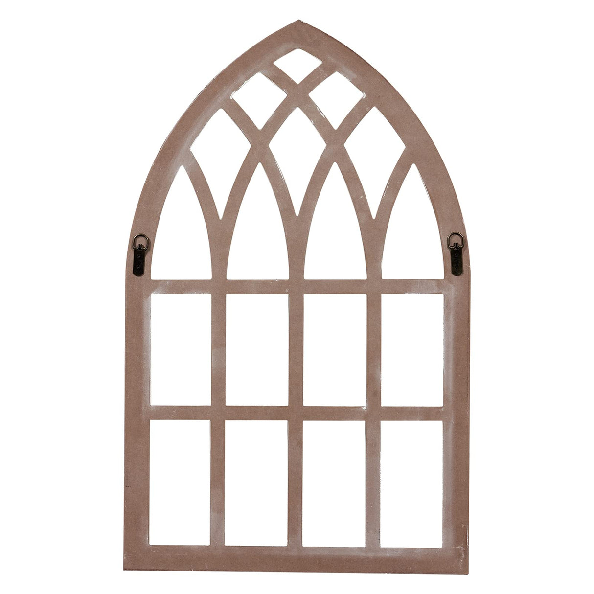 Sintosin Rustic Arched Window Frame 20 x 32 inch, Hanging Distressed White Window Pane Wall Decor, Farmhouse Window Frame Decor, Wooden Cathedral Window Frames for Wall Decor Living Room Christmas Sintosin