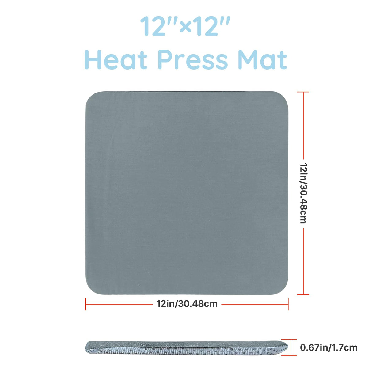 AST&T Heat Press Machine 12" x 10" Portable & Easy Heat Press for for T-Shirts, Pillows, Tote Bags & More White (Heat Press+Mat) AST&T