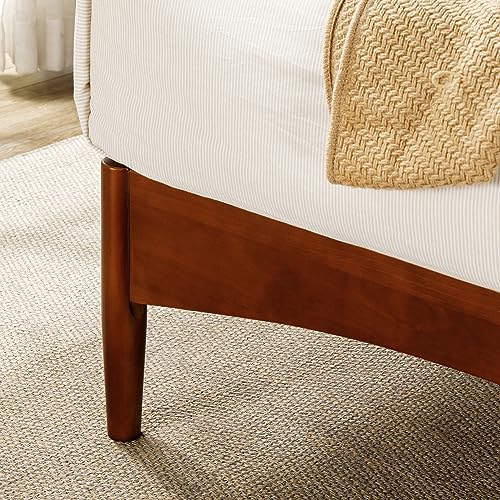 ZINUS Linda Mid Century Wood Platform Bed Frame, Solid Wood Foundation, Wood Slat Support, No Box Spring Needed, Easy Assembly, Twin Zinus