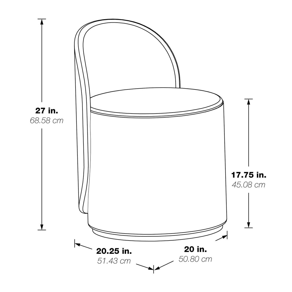 OSP Home Furnishings Lystra Swivel Barrel Vanity Chair with Textured Boucle Fabric, Cream OSP Home Furnishings