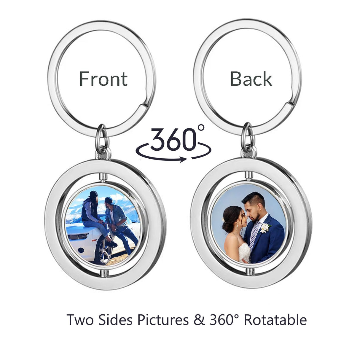 Joiit 8 Pack Sublimation Keychains Blank Key Chains Heat Transfer Press Keyrings Double side Print Key Rings Personalized Gifts Joiit