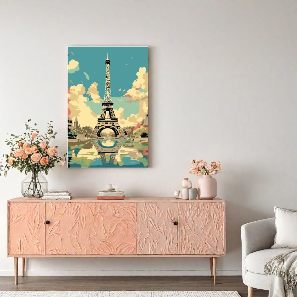 Lofenghome Paint by Numbers Kit for Adults, Tropical Beach Scenes Collection, Acrylic Paint on Canvas, 12 x 8 Inches, DIY Home Decor, Modern Style, 6 Coastal Landscapes, Adult Beginner Friendly Lofenghome