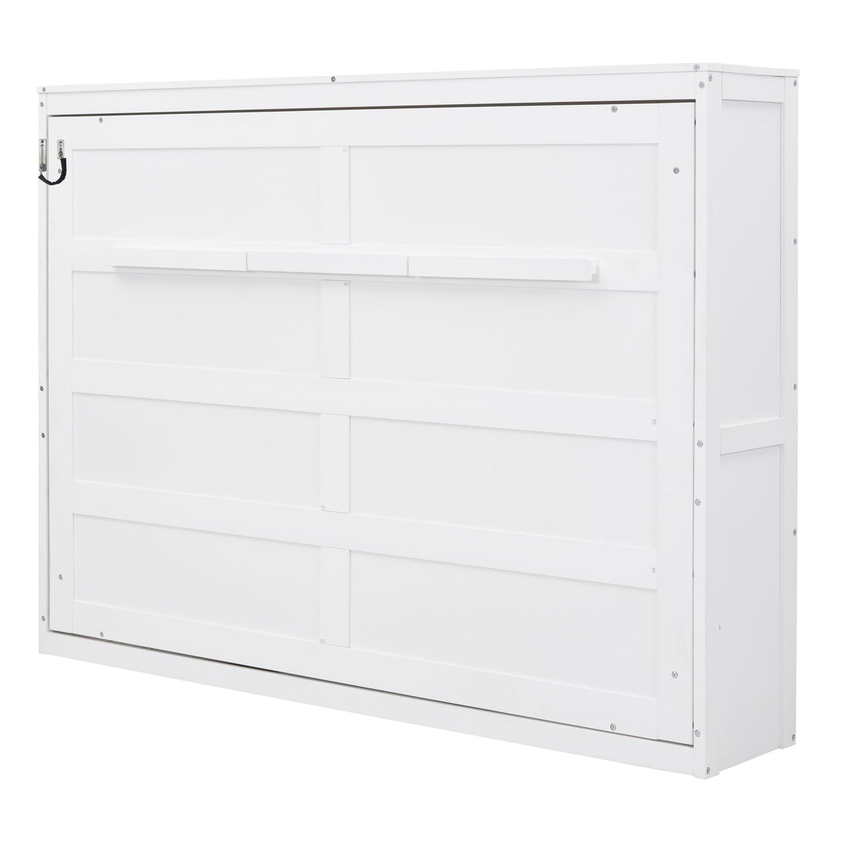 Merax Modern Farmhouse Solid Wood Murphy Bed Chest/Space Saving/Wood Slat Support/Full,White Merax