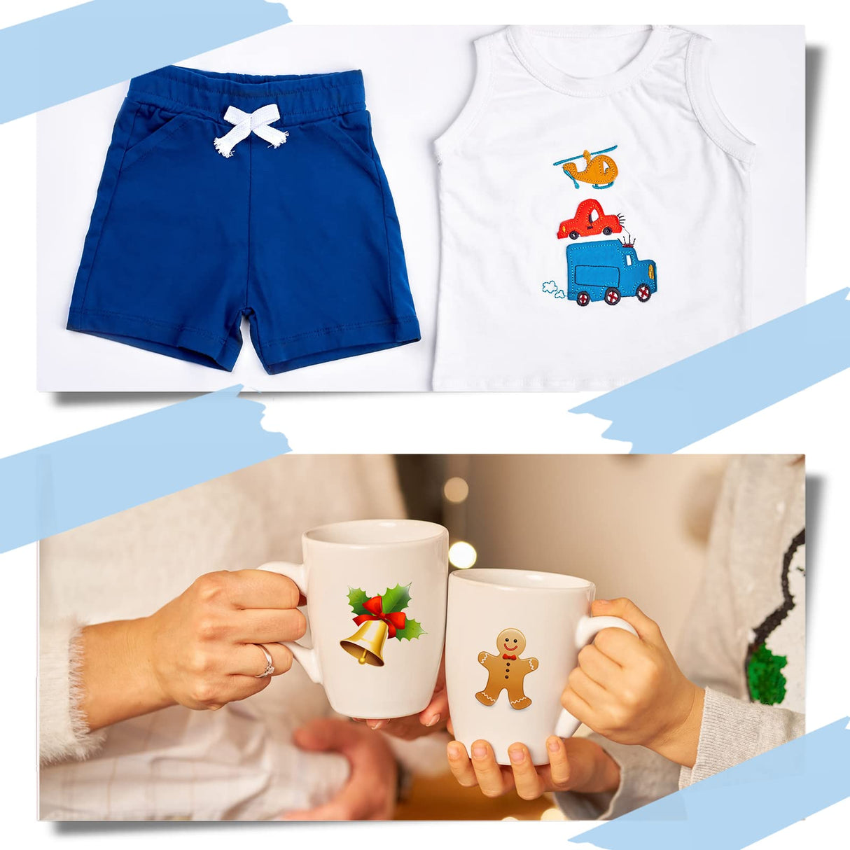 Heat Resistant Gloves and Sublimation Heat Tape, 9 Rolls High Temperature Tape with 1 Pair Heat Gloves for Sublimation Silicone Bump, Heat Tape Heat Transfer Tape, 10 Piece Set Jeyiour