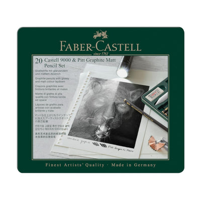 Faber-Castell Graphite Pencil Pitt Mat - 8pcs. and 9000 8pcs. in tin