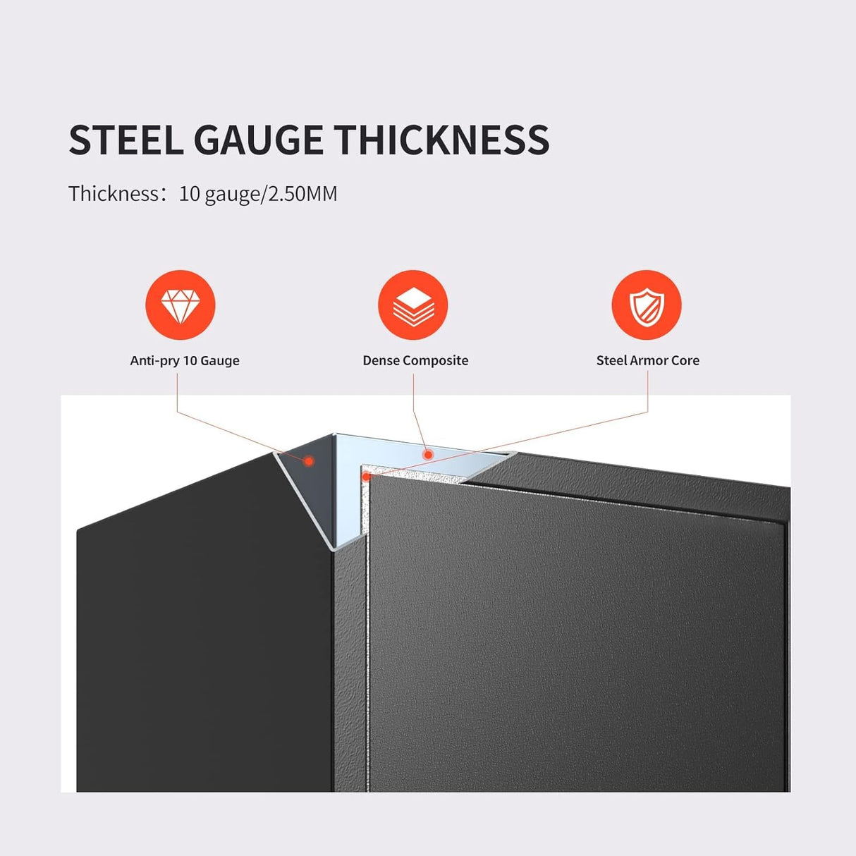 XDeer RS100 5-Gun Biometric Safe for Home Rifles and Pistols, No need to disassemble the gun accessories,Super space, with Power Outlet Kit and Removable Gun Rack, Heavy-Duty Rifle Safe (RS100) XDeer