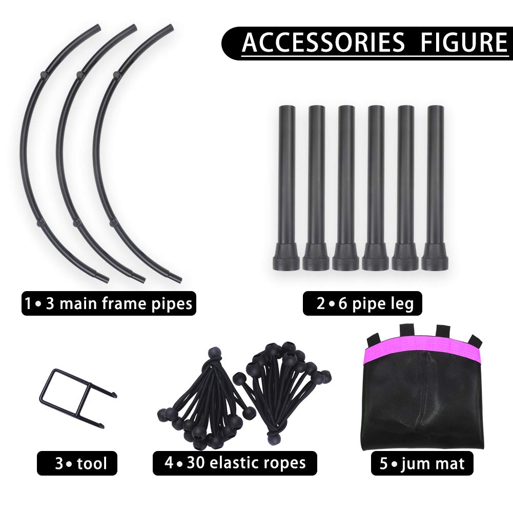 Newan 40'' Silent Fitness Mini Trampoline - Indoor Rebounder for Adults - Best Urban Cardio Jump Fitness Workout Trainer, Covered Bungee Rope System - Max Limit 330 lbs NEWAN