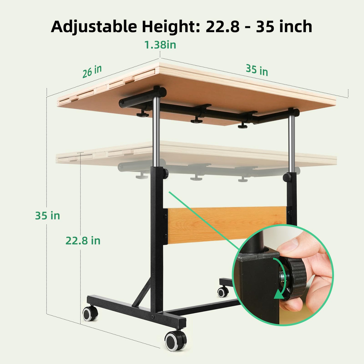 ALL4JIG 1500 Pieces Puzzle Table with Legs and Wheels, Wooden Jigsaw Puzzle Table with 4 Drawers & Cover, Upgraded Stability & Optimized Lightweight Design, Puzzles for Adults ALL4JIG