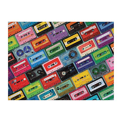 Galison Mixtapes 1000 Piece Puzzle from Galison - Beautiful Photographic Jigsaw Puzzle from Julie Seabrook Ream, 27" x 20", Perfect for Old School Music Lovers, Unique Gift Idea Galison