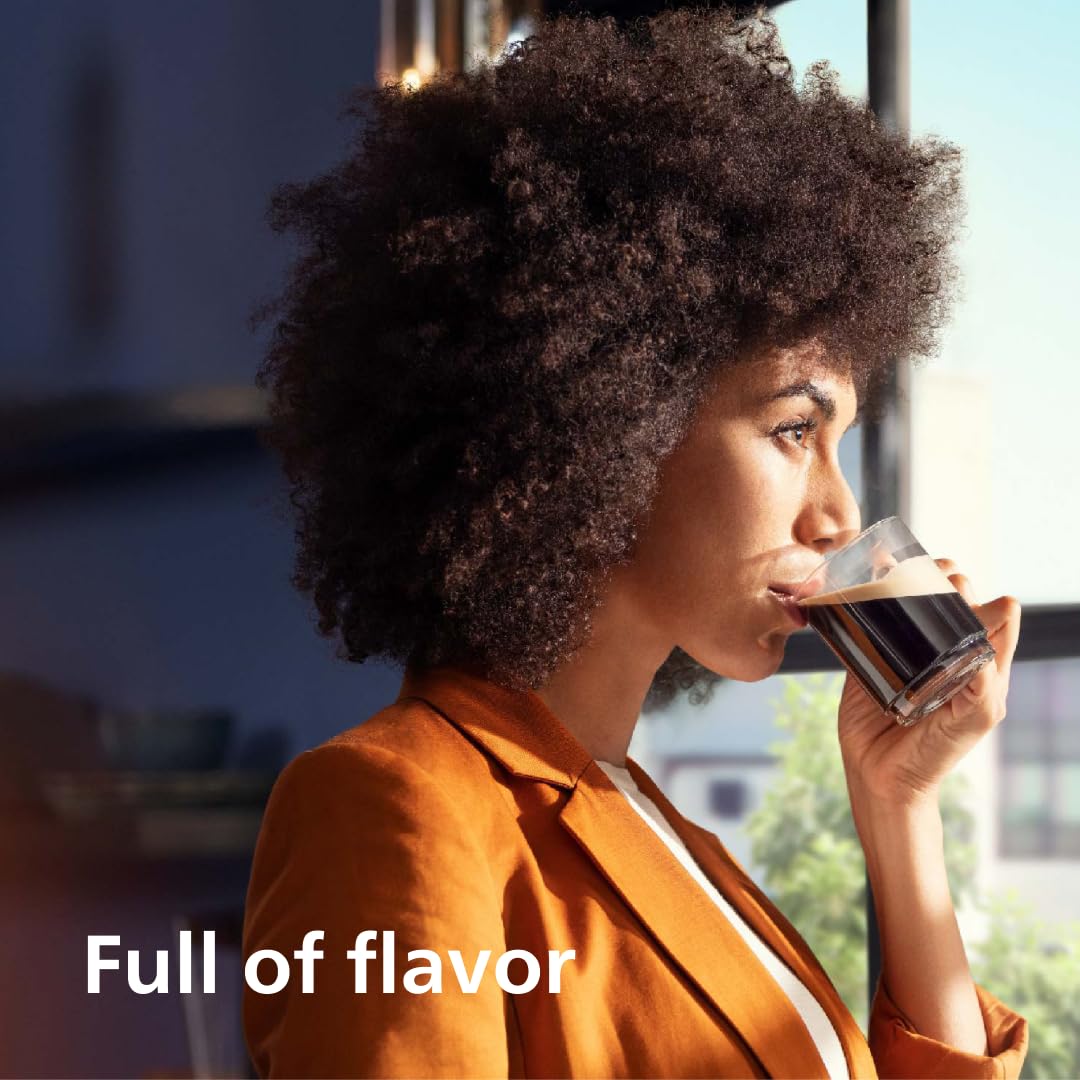 PHILIPS 4400 Series Fully Automatic Espresso Machine – 12 Hot & Iced Coffees, Quick-to-Clean LatteGo Milk System, SilentBrew, QuickStart, Ceramic Grinder, Black Chrome (EP4444/90) Philips Kitchen Appliances